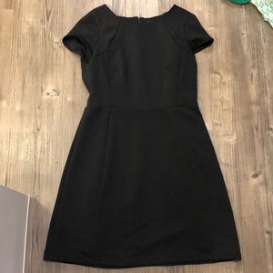 White House Black Market 14 black capsleeve dress